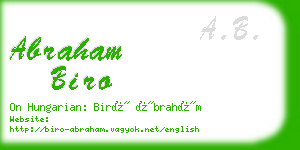 abraham biro business card